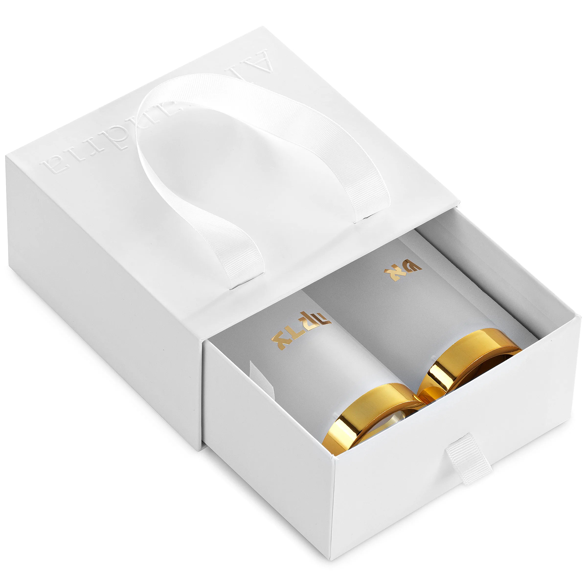 Acrylic Frosted & Gold Tzedaksh & Match Container Set