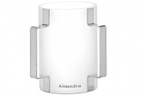 Alexandria Acrylic Wash Cup electroplated Silver Handel