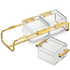 Alexandria Premium Electroplated Gold-Accent Condiment Organizer