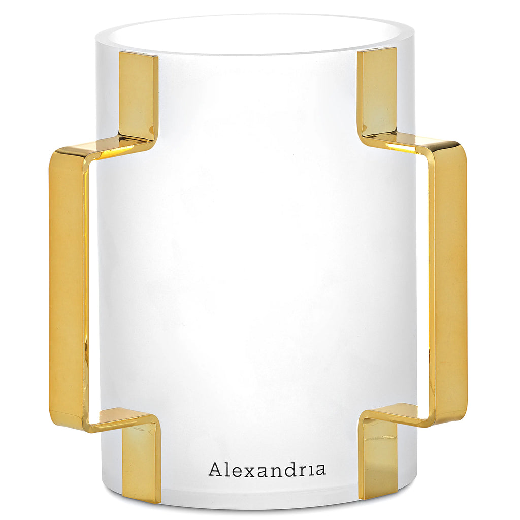Alexandria Acrylic Wash Cup electroplated gold Handel