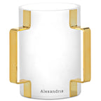 Alexandria Acrylic Wash Cup electroplated gold Handel