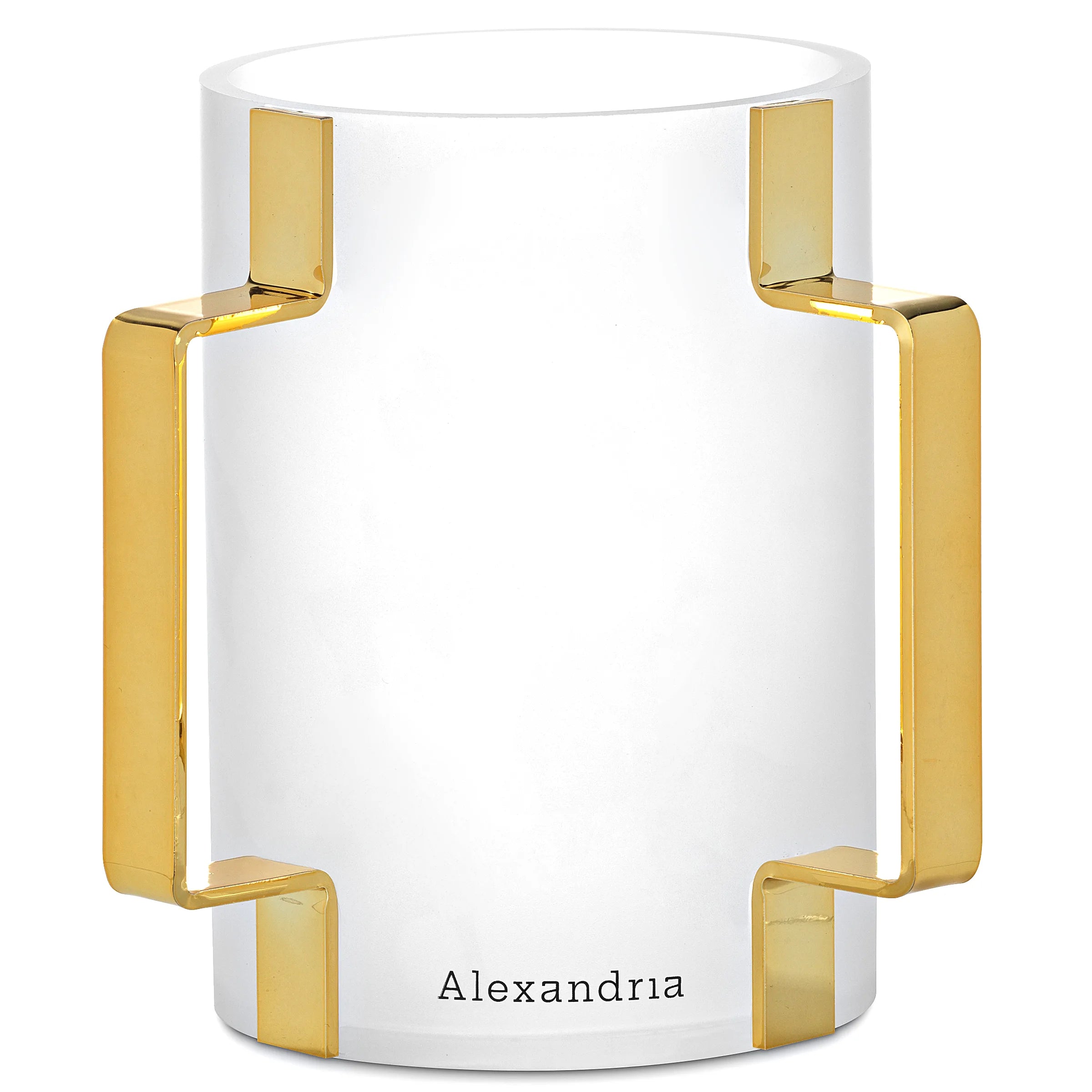 Alexandria Acrylic Wash Cup electroplated gold Handel