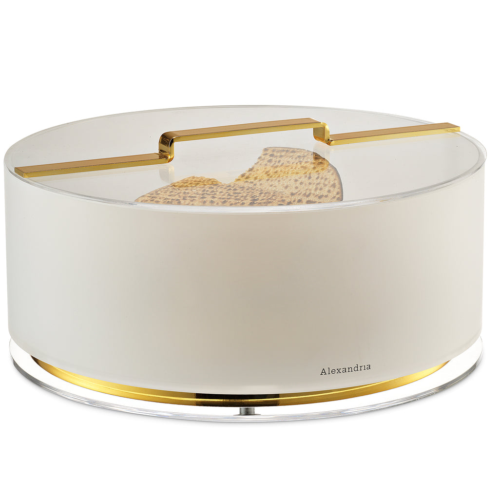 GOLD FLOATING MATZAH BOX