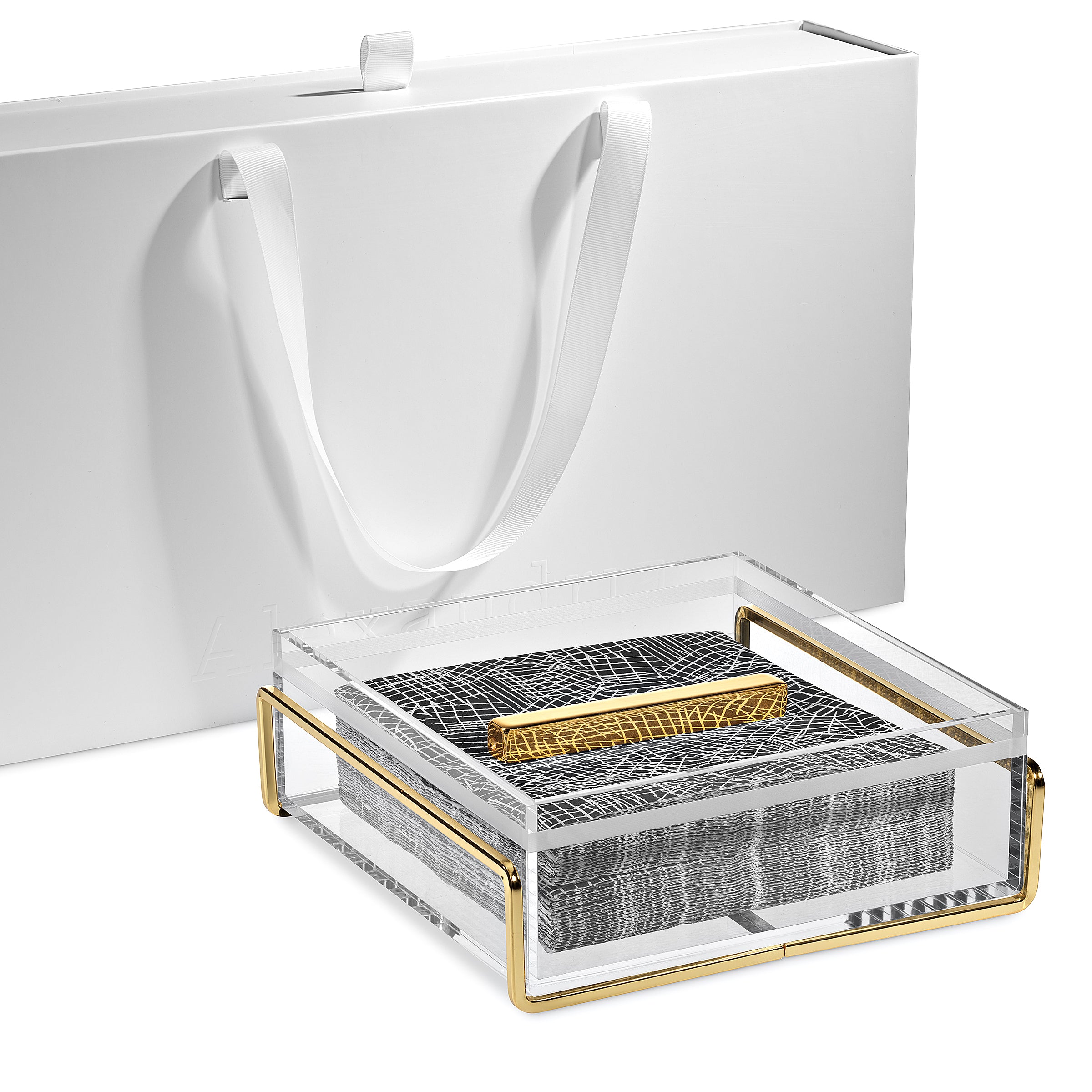 Alexandria Gold Napkin Holder